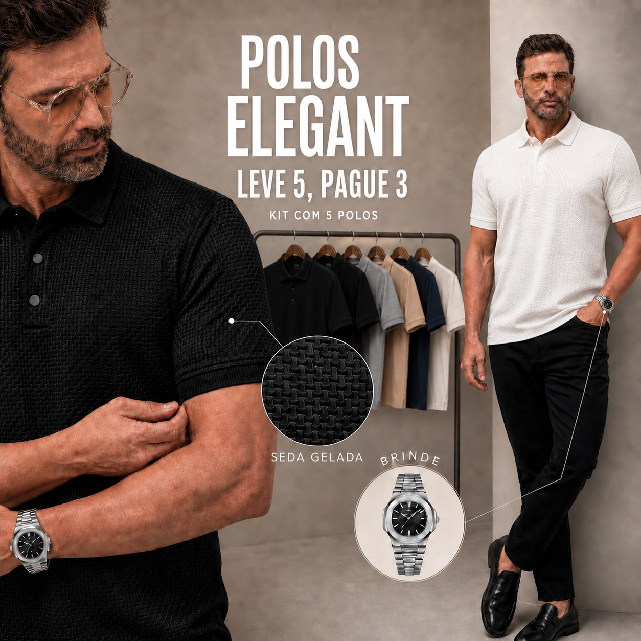 Camisa Polo Elegant Masculina - foto 1